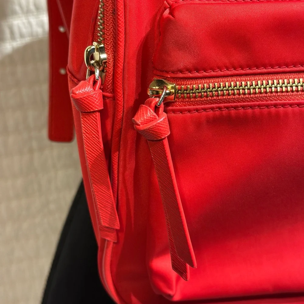 Kate Spade Red Wilson Road Small Bradley Water Resistant Backpack Bag WKRU4717